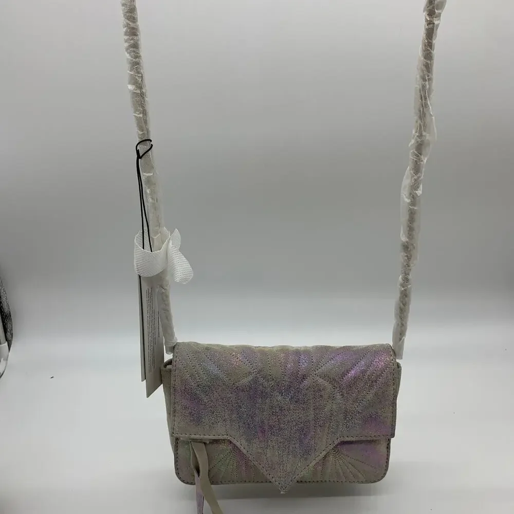 Aimee Kestenberg Quilted Leather Chain Crossbody Sunrise Metallic Purse